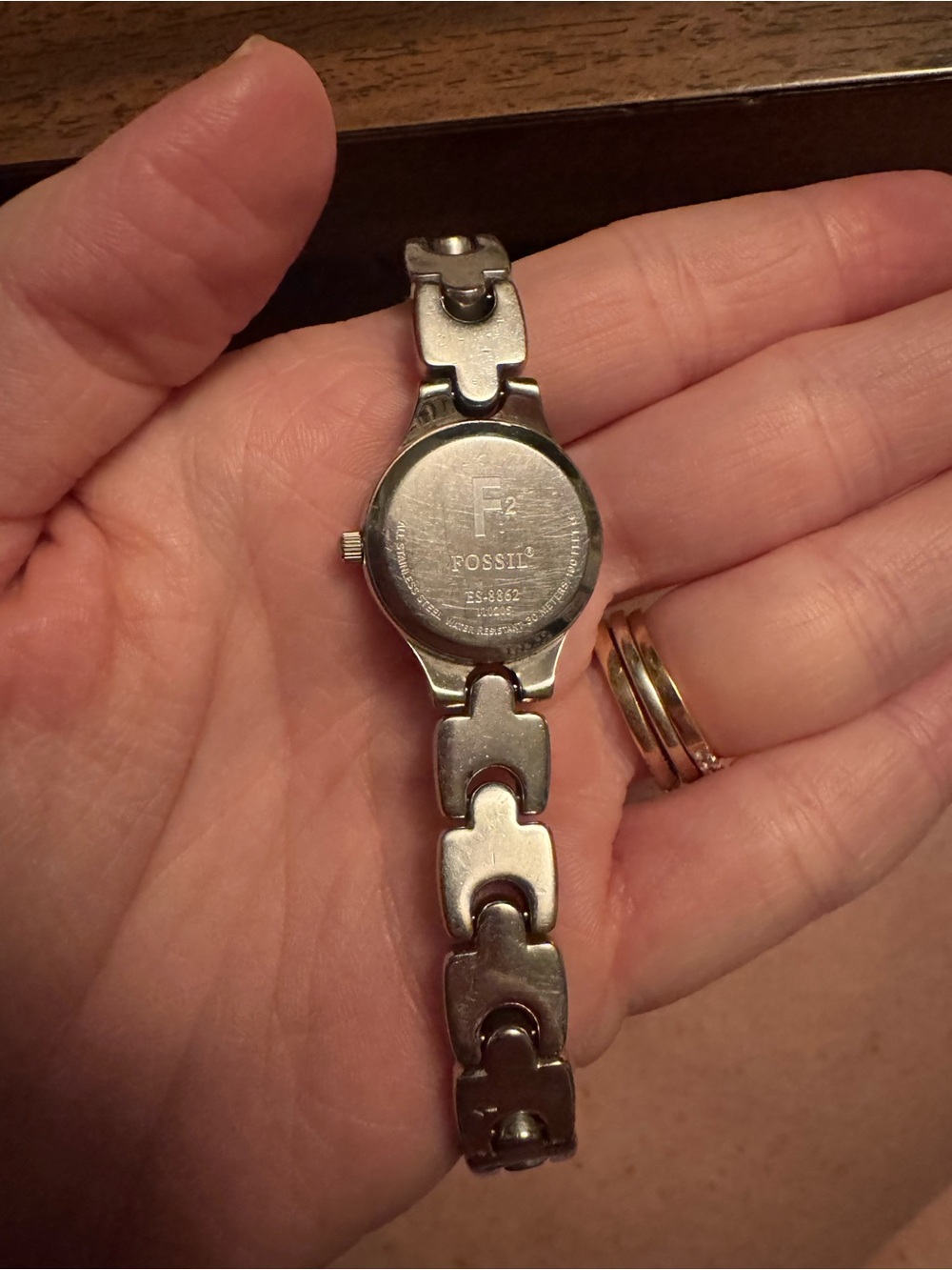 Fossil Women's Silver Tone Link Bracelet Watch - Brushed Metal Finish